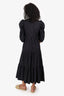 Sea New York Black Puff Sleeve Tiered Maxi Dress Size S