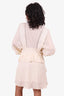 Iro Cream Lace Detail Long Sleeve Ruffle Detail Dress Size 38