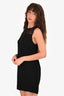 Sandro Black Lace Detail Criss Cross Sleeveless Mini Dress Est Size S