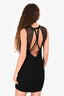 Sandro Black Lace Detail Criss Cross Sleeveless Mini Dress Est Size S
