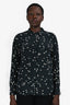 Equipment Black/White Silk Star Pattern Button-Up Shirt Size M