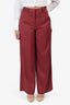 Opening Ceremony Burgundy Silk Wide Leg Pants Size 4