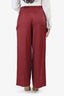 Opening Ceremony Burgundy Silk Wide Leg Pants Size 4