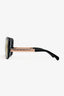 Pre-Loved Chanel™ Black Acrylic/ Rose Gold Toned Metal Quilted Side Sunglasses