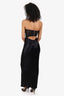 Bec & Bridge Black Satin Strappy Maxi Dress Size 2