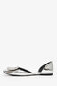 Roger Vivier Sliver Patent Leather Embellished Flats Size 6.5