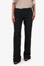 Alexander McQueen Silk Black Satin Trousers Size 38