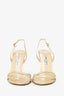 Jimmy Choo Gold Metallic Leather Strappy Size 39