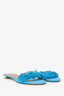 Aquazzura Blue Suede Wild Thing Slides Size 39.5