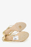 Sergio Rossi Gold Metallic Leather Croc Embossed Heels Size 39