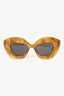 Loewe Tortoise Shell Round Cat-Eye Anagram Sunglasses