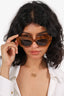 Loewe Tortoise Shell Round Cat-Eye Anagram Sunglasses