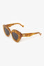 Loewe Tortoise Shell Round Cat-Eye Anagram Sunglasses