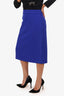 Escada Blue High Waist Knee Length Skirt Size 44