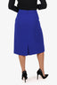 Escada Blue High Waist Knee Length Skirt Size 44