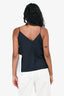 Jacquemus Blue/White Knit/Poplin Sleeveless Top Size 40