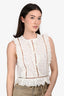 Zimmermann Cream Cotton/Eyelet Sleeveless Top Size 0