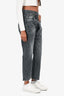 R13 Washed Black Denim Criss-Cross Jeans Size 24