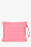 Versace Pink Terry Cloth Cosmetic Pouch