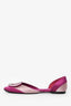 Roger Vivier Purple/Pink Satin Crystal Buckle Flats Size 37.5