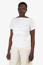 Prada White Cotton Drawstring Top Size M