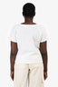 Prada White Cotton Drawstring Top Size M