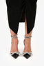 Mach & Mach Black Patent Leather Crystal Bow Heels Size 39.5