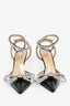 Mach & Mach Black Patent Leather Crystal Bow Heels Size 39.5