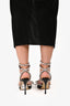 Mach & Mach Black Patent Leather Crystal Bow Heels Size 39.5