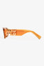 Miu Miu Yellow Clear Frame Pink Lens Oval Sunglasses
