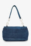 Pre-Loved Chanel™ 2002-03 Blue Denim CC Single Flap Bag