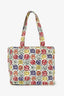 Pre-Loved Chanel™ White/Multicolour Floral Print CC Mini Tote