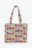 Pre-Loved Chanel™ White/Multicolour Floral Print CC Mini Tote