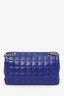 Pre-Loved Chanel™ 2000-02 Blue Chocolate Bar Mademoiselle 255 Reissue Flap Bag