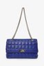 Pre-Loved Chanel™ 2000-02 Blue Chocolate Bar Mademoiselle 255 Reissue Flap Bag