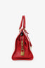 Prada White/Red Canvas/Saffiano Leather Canapa Tote