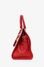 Prada White/Red Canvas/Saffiano Leather Canapa Tote