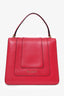 Bvlgari Red Leather Serpenti Top Handle Bag