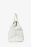 Fendi White Leather Villa Selleria Borghese Tote