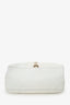 Fendi White Leather Villa Selleria Borghese Tote