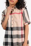 Burberry Brown Cotton Check Pattern Short Sleeve Shirt Size M