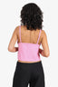 Maje Pink Braided-Trim Cropped Top Size 2