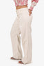 Reformation Cream Button-Fly Wide Leg Jeans Size 27