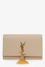 Saint Laurent Taupe Grained Leather Tassel Kate Small Crossbody