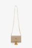 Saint Laurent Taupe Grained Leather Tassel Kate Small Crossbody