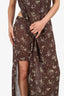 Moschino Brown Floral Print Two-piece Dress Size 10