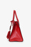 Prada Red Saffiano Cuir Small Monochrome Top Handle Tote With Pouch + Strap