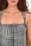 Proenza Schouler White Label Blue/Black Square Pattern Wrap Dress Size 2