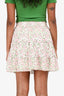 Alice + Olivia Pink/White Floral Print Tiered Mini Skirt Size 6