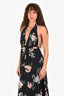Show Me Your Mumu Black/Pink Floral Halterneck Maxi Dress Size XXS
